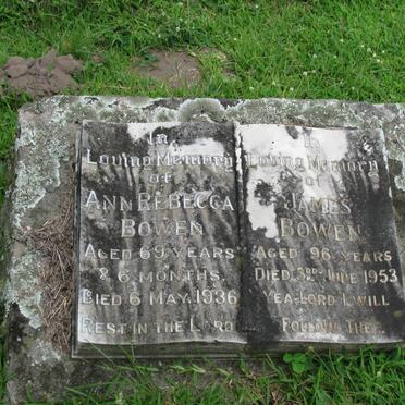 BOWEN James -1953 &amp; Ann Rebecca -1936