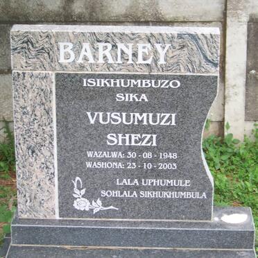 BARNEY Vusumuzi Shezi 1948-2003