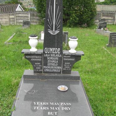 GUMEDE Mzochithwayo Johannes 1931-2002 &amp; Hildah Thandekile 1933-2005