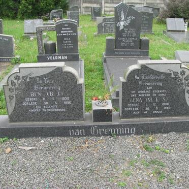 GREUNING B.J., van 1930-1996 &amp; M.E.S. 1936-1980