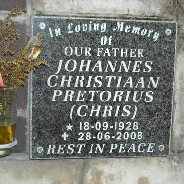 PRETORIUS Johannes Christiaan 1928-2008