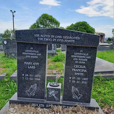 SMITH Cecilia Francina 1937-2021 :: LAAS Mary Ann 1973-1994