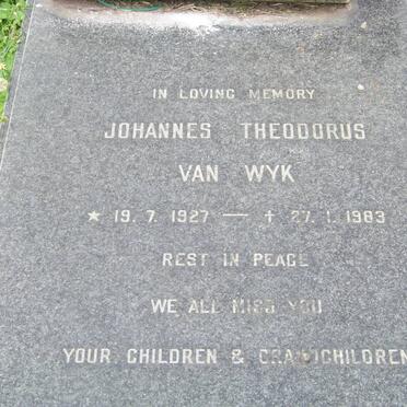 WYK Johannes Theodorus, van 1927-1983