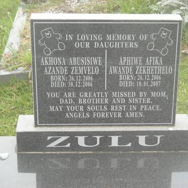 ZULU Akhona Abusiswe Azande Zemvelo 2006-2006 :: ZULU Aphiwe Afika Awande Zekhethelo 2006-2007