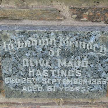 HASTINGS Olive Maud -1966