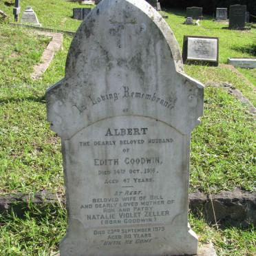 GOODWIN Albert -1916 :: ZELLER Natalia Violet  nee GOODWIN -1979