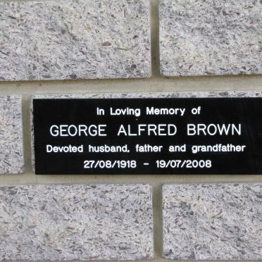 BROWN George Alfred 1918-2008