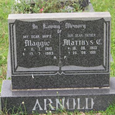 ARNOLD Matthys C. 1903-1991 &amp; Maggie 1910-1983