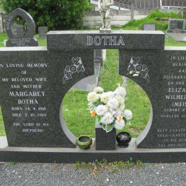 BOTHA Margaret 1916-1988 :: BOTHA Elizabeth Wilhelmina 1956-1978