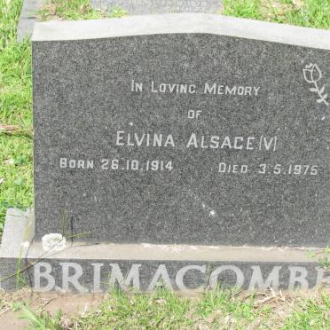 BRIMACOMBE Elvina Alsace 1914-1975