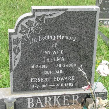 BARKER Ernest Edward 1918-1992 &amp; Thelma 1918-1988
