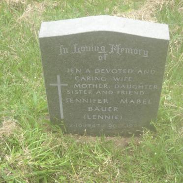 BAUER Jennifer Mabel 1947-1995