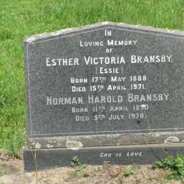 BRANSBY Norman Harold 1890-1978 &amp; Esther Victoria 1888-1971