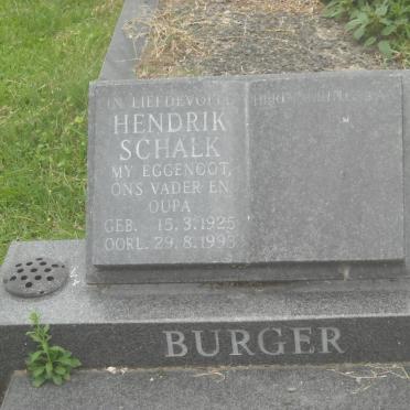 BURGER Hendrik Schalk 1925-1993
