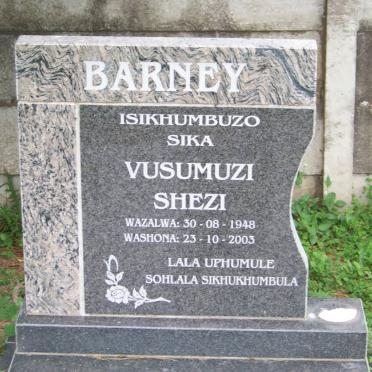 BARNEY Vusumuzi Shezi 1948-2003