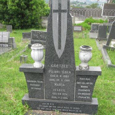 COETZEE Pierre Eben 1962-1984 :: COETZEE Maria Isabel 1934-1995