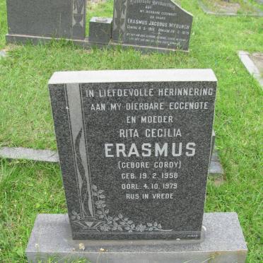 ERASMUS Rita Cecilia nee CORDY 1958-1979