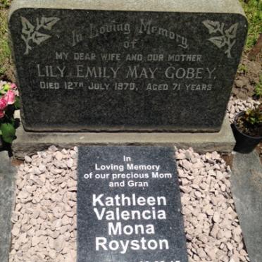 GOBEY Lily Emily May -1970 :: ROYSTON Kathleen Valencia Mona 1931-2015
