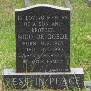 GOEDE Nico, de 1975-1995