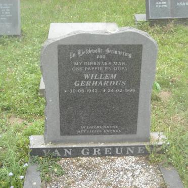GREUNEN Willem Gerhardus, van 1942-1996
