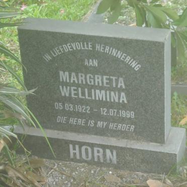 HORN Margreta Wellimina 1922-1999