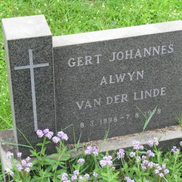 LINDE Gert Johannes Alwyn, van der 1898-19?8