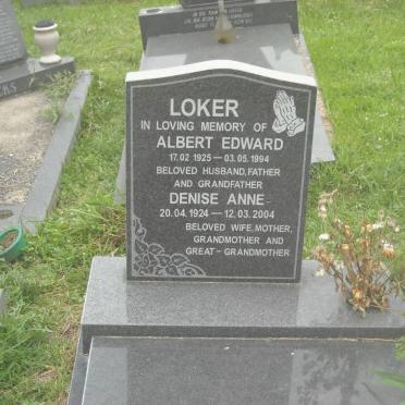 LOKER Albert Edward 1925-1994 &amp; Denise Anne 1924-2004