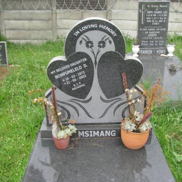 MSIMANG Nompumelelo D. 1972-2003