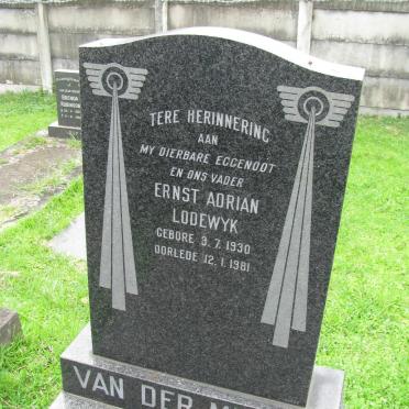 MERWE Ernst Adrian Lodewyk, van der 1930-1981