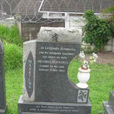 MAARTENS Jacobus Hermanus 1916-1983