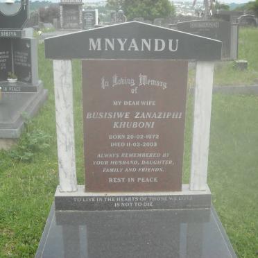 MNYANDU Busisiwe Zanaziphi Khuboni 1972-2003