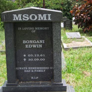 MSOMI Bongani Edwin 1961-2000