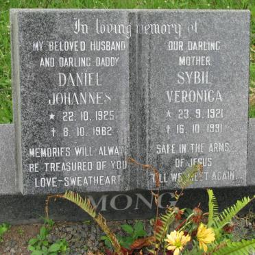 MONG Daniel Johannes 1925-1982 &amp; Sybil Veronica 1921-1991