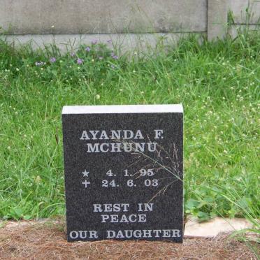 MCHUNU Ayanda F. 1995-2003