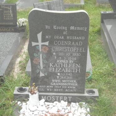 MOSTERT Coenraad Christoffel 1930-1994 &amp; Kathleen Elizabeth 1942-2011