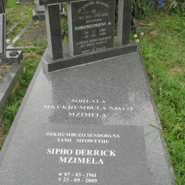 MZIMELA Sibongiseni A. 1966-1999 :: MZIMELA Sipho Derrick 1961-2009
