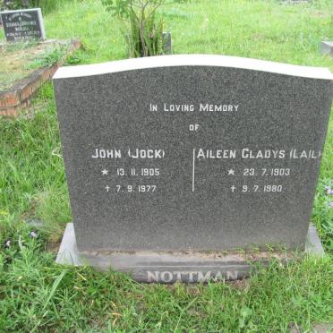 NOTTMAN John 1905-1977 &amp; Aileen Gladys 1903-1980