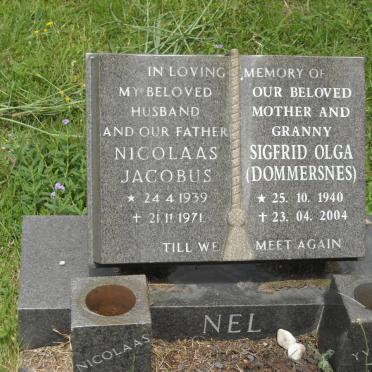 NEL Nicolaas Jacobus 1939-1971 &amp; Sigfrid Olga DOMMERSNES 1940-2004