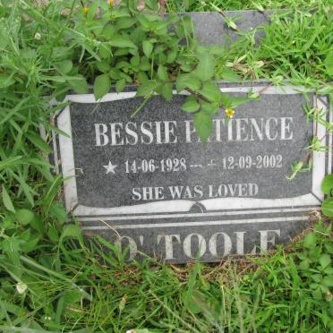 O'TOOLE Bessie Patience 1928-2002