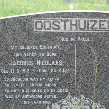 OOSTHUIZEN Jacobus Nicolaas 1912-1971