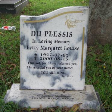 PLESSIS Betty Margaret Louise, du 1927-2000