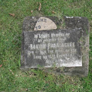 PADAYACHEE Bakium -1952