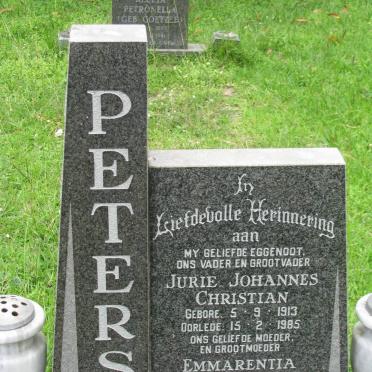 PETERS Jurie Johannes Christiaan 1913-1985 &amp; Emmarentia Petronella 1918-