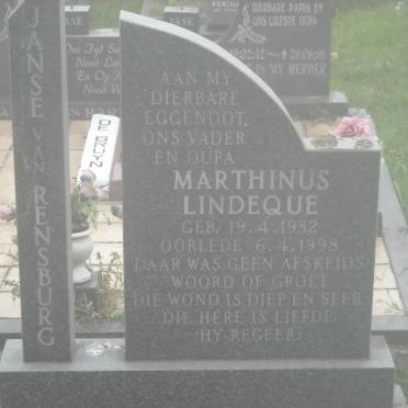 RENSBURG Marthinus Lindeque, Janse van 1932-1998