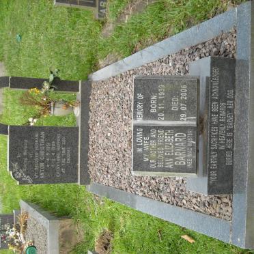 ROODT Anton Christiaan 1951-1989 :: BARNARD Ann Elizabeth nee McMASTER 1939-2006