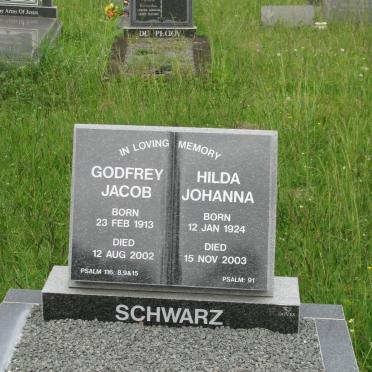 SCHWARZ Godfrey Jacob 1913-2002 &amp; Hilda Johanna 1924-2003