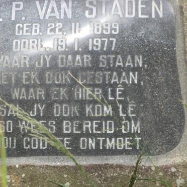 STADEN J.P., van 1899-1977