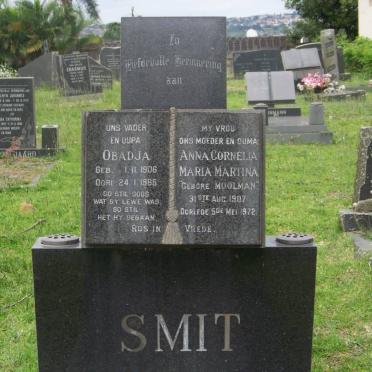 SMIT Obadja 1906-1986 &amp; Anna Cornelia Maria Martina MOOLMAN 1907-1972