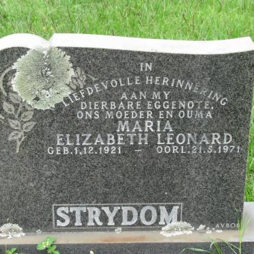 STRYDOM Maria Elizabeth Leonard 1921-1971