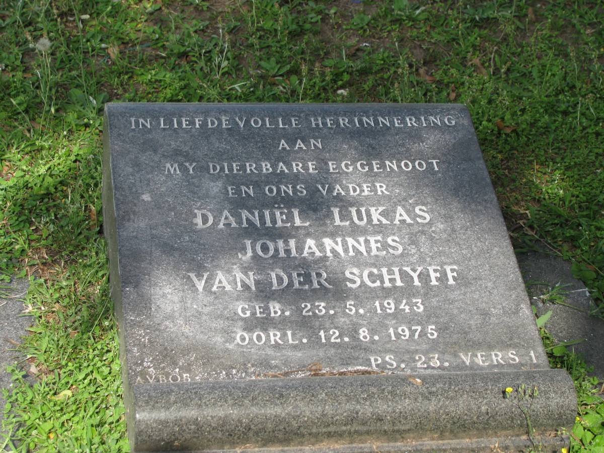 SCHYFF Daniel Lukas Johannes, van der 1943-1975